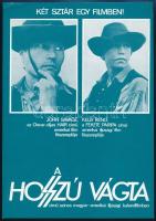 1983 A Hosszú vágta c. magyar-amerikai film reklámkiadványa, kisplakát, kétoldalas, 24x16,5 cm