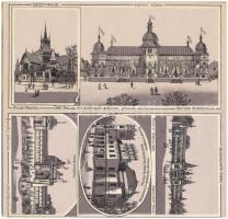 Budapest XIV. Millenium Kiállítási emlékképek a Városligetben - 12 részes kihajtogatható litho leporello (non PC)