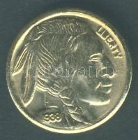 USA 1938. "Bivaly-indián" mini Au 0,333-as 0,8g T:2