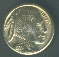 USA 1938. "Bivaly-indián" mini Au 0,333-as 0,8g T:2