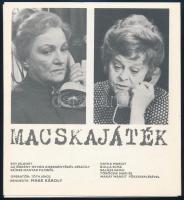 1974 A Macskajáték c. film (rendezte: Makk Károly) képes ismertető kiadványa, kihajtható
