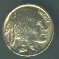 USA 1938. "Bivaly-indián" mini Au 0,333-as 0,8g T:2