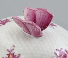 Herendi Apponyi mintás cukortartó. Kézzel festett porcelán, jelzett, apró csorbákkal. m: 12 cm, d: 1...