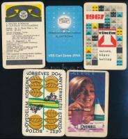 1967 5 db reklám kártyanaptár