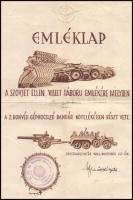 1941 Emléklap a szovjet ellen viselt háború emlékére, 2. honvéd gépkocsizó dandár kötelékében, M. ki...
