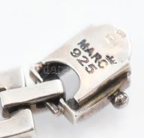 Ezüst (Ag) karkötő markazitokkal, h: 19 cm jelzett, bruttó: 22,6g