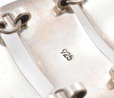 Ezüst (Ag) Majorca gyöngy nyaklánc, ezüst medállal és csattal, jelzett, h: 51 cm, Garancia szám: 497...