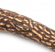 Vadászkés, tokban (Budapest címerrel) élezésre szorul, h: 20 cm