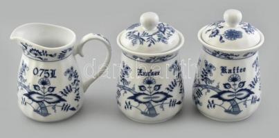 Mandarin jelzett konyhai késztet, 3 darabos, porcelán, kopásnyomokkal, m: 15-18 cm