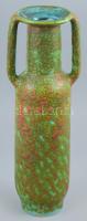Nógrádi jelzéssel: Retró váza, kerámia, csorba, m: 37 cm