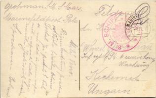 1915 Angriff des oesterr.-ung. Zerstörers "Scharfschütze" auf den Kanal von Porto Corsini ...