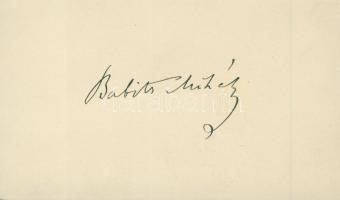 Babits Mihály saját kezű aláírása névjegykártyáján / Signature of Mihaly Babits on his visit card