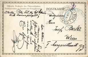 1915 Beschießung des Lovcen durch österr.-ung. Großkampfschiffe Detail 30.5 cm Geschütze / Lovcen bo...