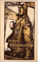 Und Ihr? Zeichnet Kriegsanleihe! / WWI German military art postcard, war loan propaganda
