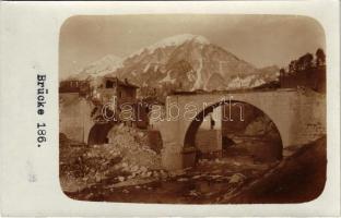 Brücke / WWI Austro-Hungarian K.u.K. military, destroyed bridge, ruins. photo
