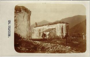 Ortisei, Urtijëi, St. Ulrich in Gröden (Südtirol); WWI Austro-Hungarian K.u.K. military, destroyed church. photo
