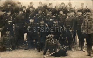 1914 Székesfehérvár, Huszárok csoportja / K.u.K. Hus. Rgt. No. 10. Ersatzkader / WWI Austro-Hungarian K.u.K. military, group of hussars. Fekete Zoltán fényképész. photo (EK)