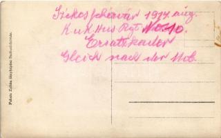 1914 Székesfehérvár, Huszárok csoportja / K.u.K. Hus. Rgt. No. 10. Ersatzkader / WWI Austro-Hungaria...