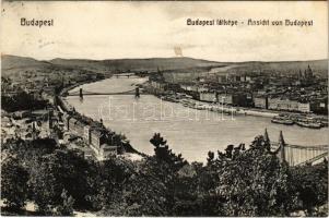 1909 Budapest I. Királyi vár, Lánchíd, Tabán. S.L.B. No. 1. (fl)