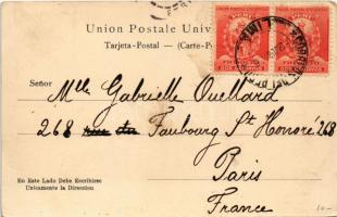 1906 Lima, Exposicion de Lima. Laguna y Puente. Eduardo Polack Art Nouveau, floral (EK)