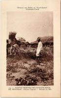 Sainte-Therese-de-LEnfant-Jésus de Moundou (Moyen Logone), Récolte du Mil. Mission des Peres du Saint-Esprit (Oubangui-Chari) / Catholic missions in Africa. Millet harvest