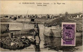 Bamako-Kati (Soudan francais), Le Niger aux hautes eaux / flooding Niger river (fa)