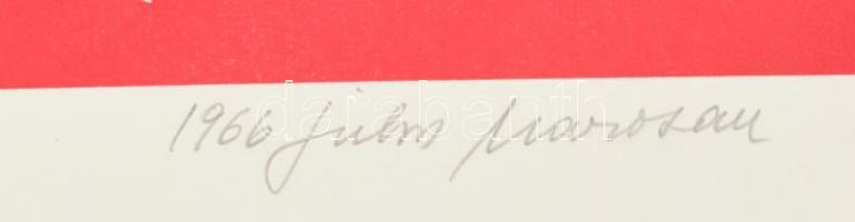 Marosán Gyula (1915-2003): Absztrakt formák, 1966. Linómetszet, papír, jelzett, számozott (100/22.),...