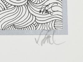 Szász Endre (1926-2003): Női arc (Emese). Szitanyomat, papír, számozott (86/100), jelzett, 40×35,5 c...