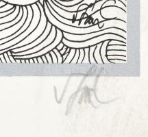 Szász Endre (1926-2003): Női arc (Emese). Szitanyomat, papír, számozott (89/100), jelzett, lap széle...