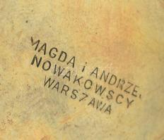 Mid-Century Figurative Art by Magda és Andrzej Nowakowscy (1938 - 2008): Malac / Prosię, névjegy tar...