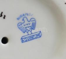 Aquincumi porcelán pipázó juhász, hibátlan, jelzett, m: 23 cm