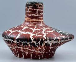 Kerezsi Gyöngyi (1943-): Lámpatest. Mázas kerámia. kézzel festett, jelzett, hibátlan m: 14 cm