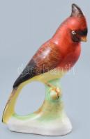 Bodrogkeresztúri kerámia madár, kézzel festett, jelzett, kis kopásnyomokkal, m:20 cm