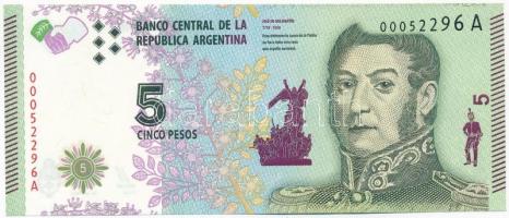 Argentína DN (2015) 5P 00052296A T:I- Argentina ND (2015) 5 Pesos 00052296A C:AU Krause P#359