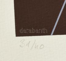 Konok Tamás (1930-2020): Geometrikus kompozíció, 1991. Szitanyomat, papír, jelzett. Számozott: 31/40...