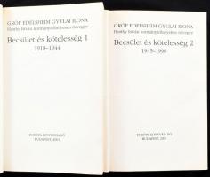 Gróf Edelsheim Gyulai Ilona, Horthy István kormányzóhelyettes özvegye: Becsület és kötelesség. 1-2. ...