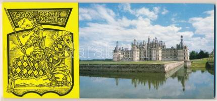 Loire Menti Kastélyok - modern képeslapfüzet 12 képeslappal, francia városok / modern postcard booklet with 12 postcards, French towns