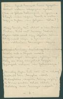 1907 Ady Endre: A Duna vallomása című versének kézirata a költő saját kezű aláírásával 3 db kockás j...