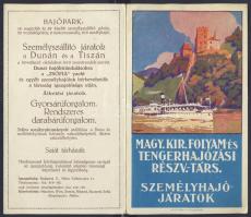 1926 Magyar Királyi Folyam és Tengerhajózási Rt. hajómenetrend