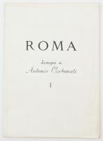 1955 Roma I. Antonio Carbonati (1893-1956) festőművész rézkarcairól készült reprodukciók, 12 db. Kiadói mappában, 42x29,5 cm.