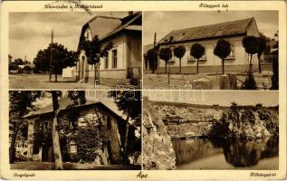 1940 Apc (Heves), utca, Kultúrház, Főjegyzői lak, Bagolyvár, Kőbányai tó (Rb)
