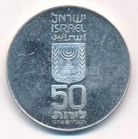 Izrael 1978. 50L Ag "A függetlenség 30. évfordulója" forgalomba nem került emlék kiadás T:1- patina Israel 1978. 50 Lirot Ag "30th Anniversary of Independence " non-circulating commemorative coin C:AU patina Krause KM#92