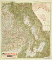 1944 Székelyföld térképe (1942. június 10-i határokkal), 1 : 200.000, M. Kir. Honvéd Térképészeti Intézet, hajtva, az egyik hajtás mentén szakadással, 104x86 cm