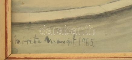 Móricz Margit (1902-1990): Kisváros. Akvarell, papír, jelzett. Üvegezett fakeretben.50×32,5 cm