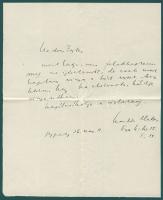 1926 Komlós Aladár (1892-1980)  író, költő, irodalomtörténész saját kézzel írt és aláírt levele