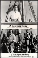 1966 ,,A kalózkapitány című francia - spanyol - olasz film jelenetei és szereplői, 6 db vintage produkciós filmfotó, ezüst zselatinos fotópapíron, kisebb - a használatból eredő - hibákkal,18x24 cm