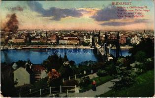 1936 Budapest I. Kilátás a Gellérthegyről, Erzsébet híd (Rb)