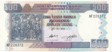 Burundi 1999. 500Fr AF 228372 T:I- Burundi 1999. 500 Francs AF 228372 C:AU Krause P#38b