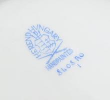 Herendi Rothschild dísztányér, kézzel festett, áttört, jelzett, hibátlan, d:21 cm