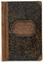 1892 Kézzel írt Protokollbuch, német nyelven, félvászon kötésben